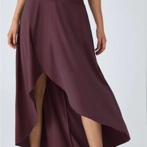 HALARA Burgundy short in Maxi‎ Skirt